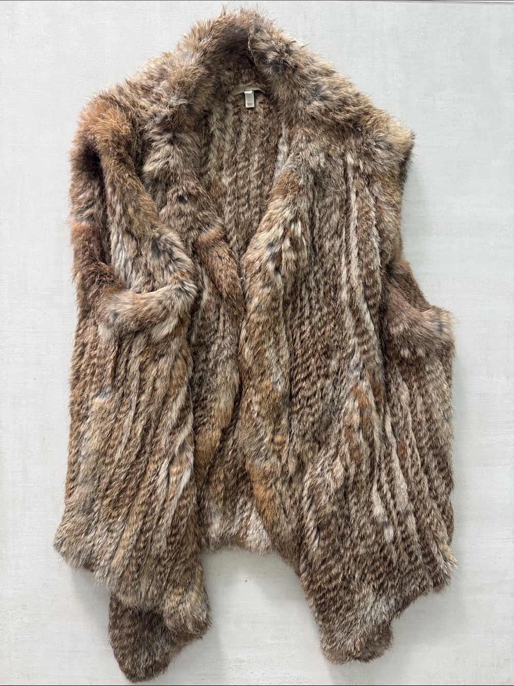 Joie fur vest with hidden closure